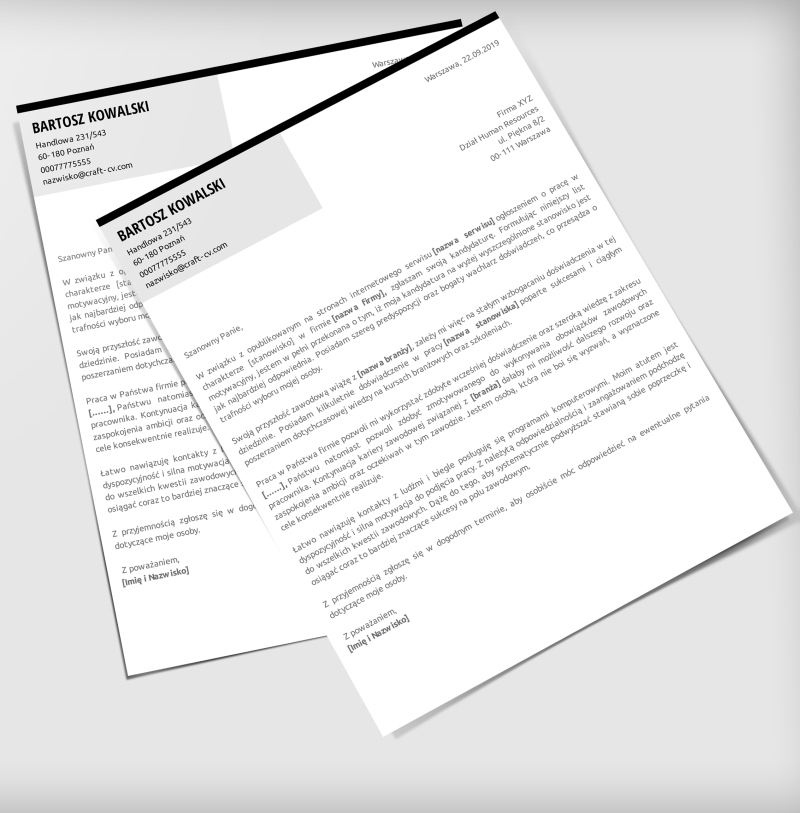 list motywacyjny agent nieruchomosci