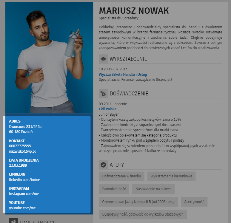 linki do social media craftcv