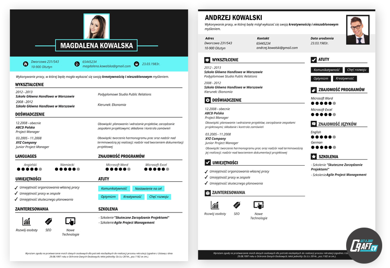 curriculum vitae wzór